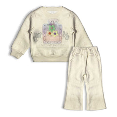 Toddler Girl Dio Tracksuit with Embossed Detail